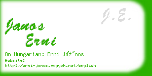 janos erni business card